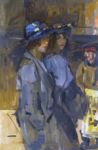 Israels Isaac Two Cockney Girls Ca. 1920 canvas print