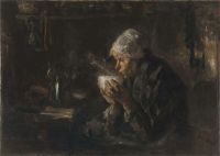 Israels Isaac Woman Drinking Coffee 1902 canvas print
