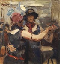 Israels Isaac Women Dancing At A Cafe The Hague Ca. 1926 canvas print