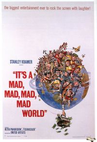 It's A Mad Mad Mad Mad World 1963 Movie Poster stampa su tela