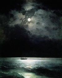 Ivan Aivazovsky Schwarzes Meer bei Nacht - 1879