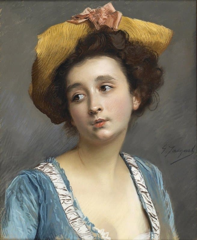 Jacquet Gustave Jean La Belle En Bleu canvas print
