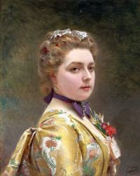 Jacquet Gustave Jean Portrait Of A Lady canvas print