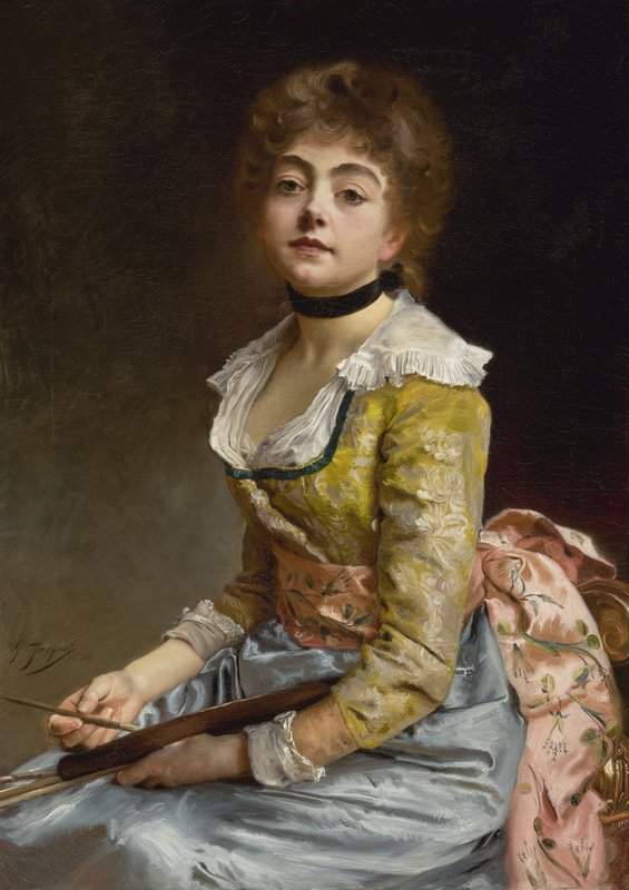 Jacquet Gustave Jean Portrait Of An Artist 1886 canvas print