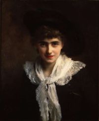 Jacquet Gustave Jean Portrait Of Madame Roland canvas print