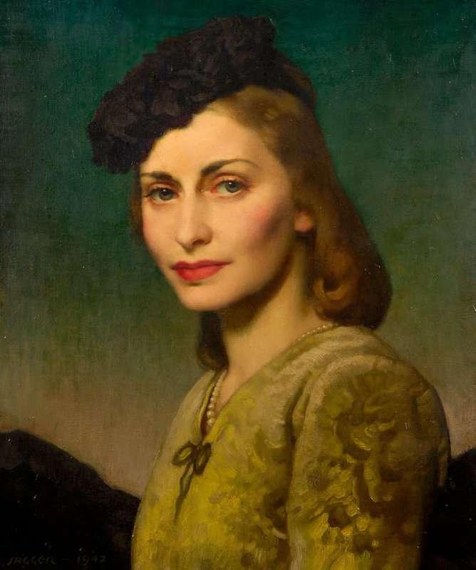 Jagger David A Portrait Of Mrs Thelma Bader canvas print