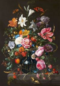 Jan Davidsz De Heem Jarrón de flores hacia 1670