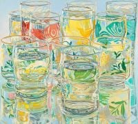 Vasos de agua pintados Janet Fish 1974