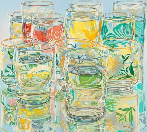 Janet Fish Painted Water Glasses 1974 canvas print