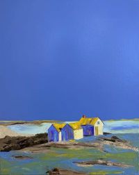 Janis H Sanders The Blue House canvas print