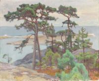 Jarnefelt Eero Island Pine Trees canvas print