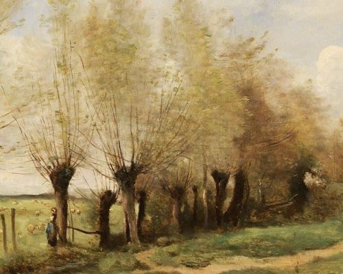 Jean-baptiste Camille Corot The Willow Grove 1870 canvas print