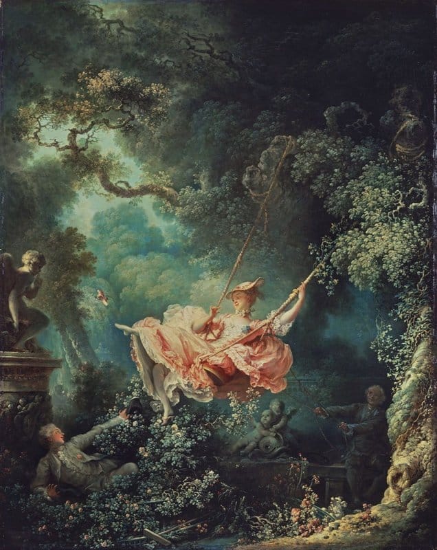 Tableaux sur toile, reproduction de Jean-honor Fragonard Les Hasards Heureux De L Escarpolette The Swing 1767