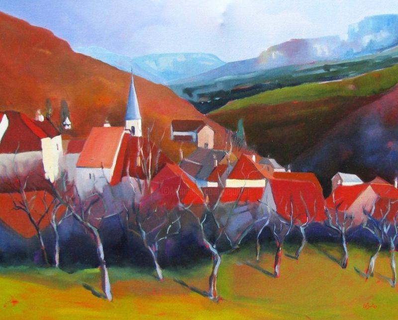 Jean-noe L Le Junter Lods Valle E De La Loue En Automne canvas print