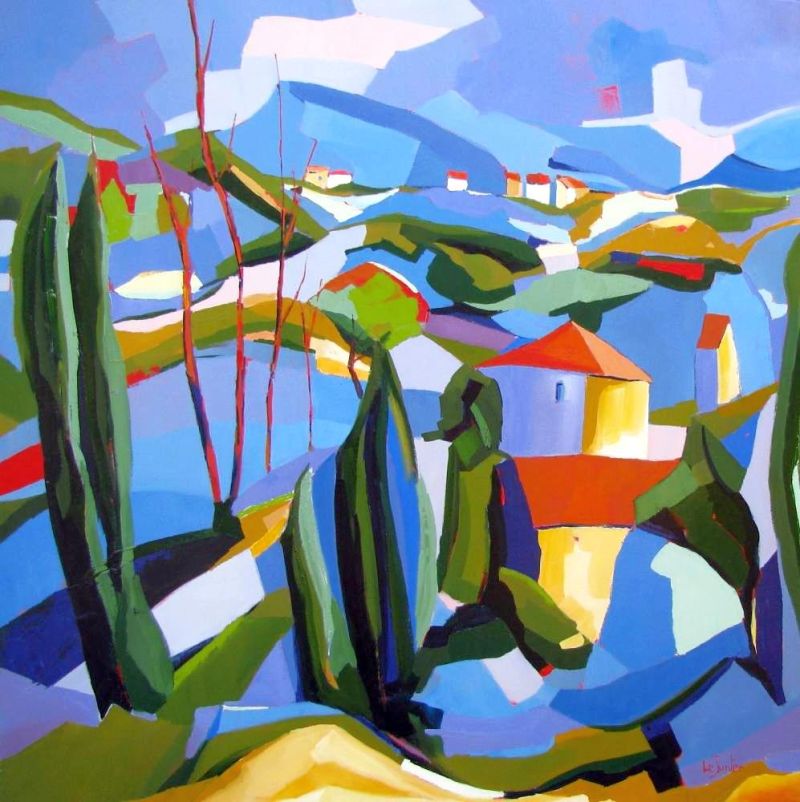 Jean-noe L Le Junter Village In The South Of France canvas print
