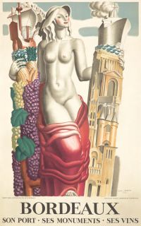 Jean Dupas Bordeaux canvas print