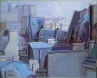 Jean Helion Blue Roofs Paris 1958