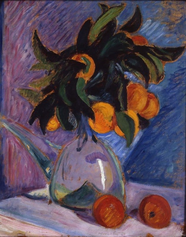 Jean Puy Still Life Bouquet Of Oranges In A Pitcher Or Collioure 1913 canvas print