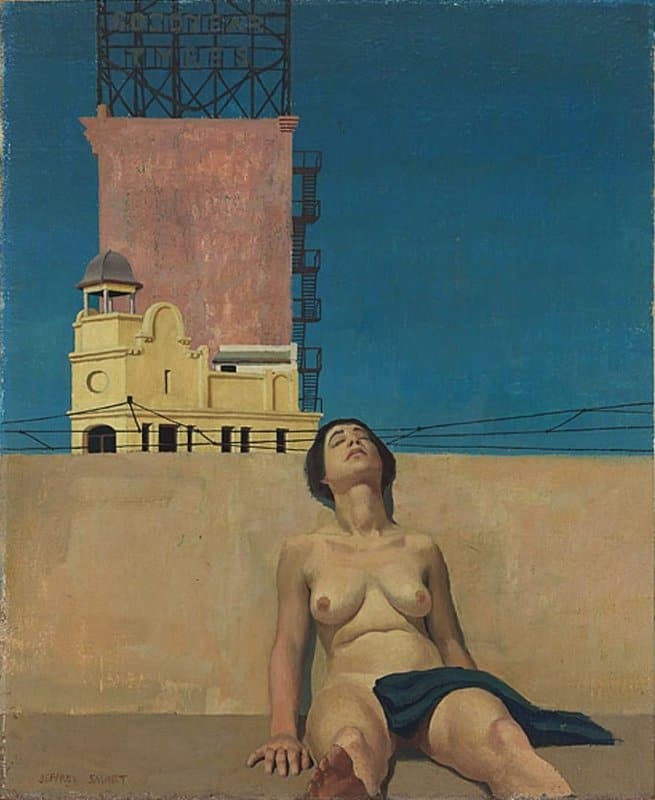 Jeffrey Smart On The Roof Taylor Square 1961 canvas print