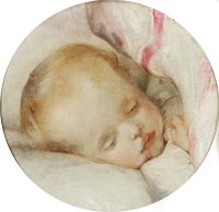 Jerichau Baumann Elisabeth A Sleeping Child canvas print