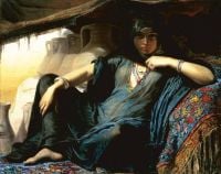 جيريكاو بومان إليزابيث بائع أصيص مصري بالقرب من الجيزة 1876 78 لوحة مطبوعة