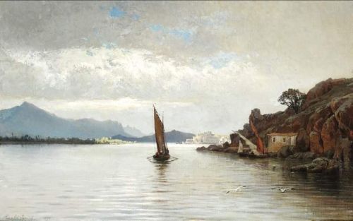 Jerichau Baumann Elisabeth Evening Atmosphere Presumably In The Bosporus 1874 canvas print