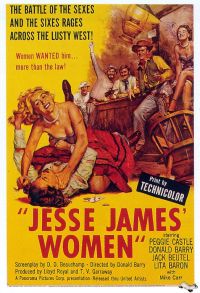 Stampa su tela Jesse James Women 1954 Movie Poster