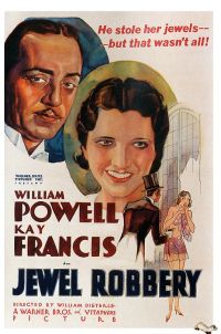 Jewel Robbery 1932 Movie Poster stampa su tela