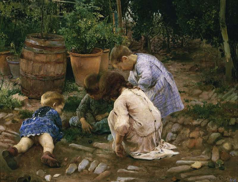 Jimenez Aranda Jose The Young Naturalists 1893 canvas print