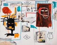 Jm Basquiat Apex - 1986 Canva Art Paints Canvas Art Paint