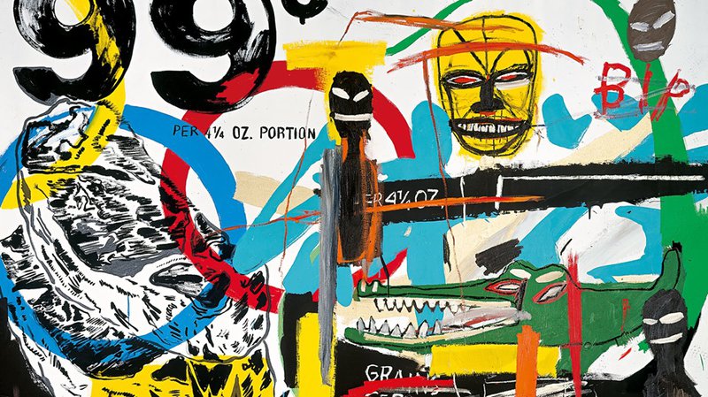 Tableaux sur toile, reproducción de Jm Basquiat Basquiat y Warhol Sin título 1984