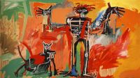 Jm Basquiat Boy And Dog In A Johnnypump 1982 canvas print