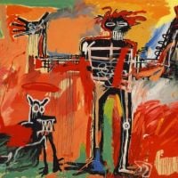 Jm Basquiat jongen en hond in een Johnnypump 1982