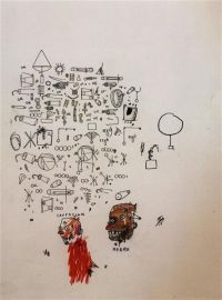 Jm Basquiat Caucasian Negro canvas print