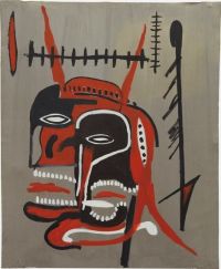Jm Basquiat Devil Head 1987 canvas print