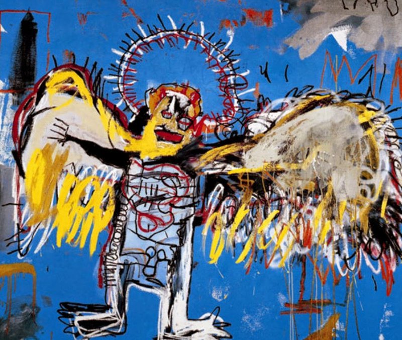 Tableaux sur toile, reproducción de Jm Basquiat Fallen Angel