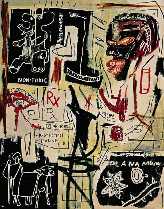 Tableaux sur toile, reproducción de Jm Basquiat Punto de fusión del hielo