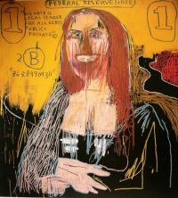 Jm Basquiat Mona Lisa 1983 canvas print