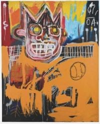 Jm Basquiat Orange Sports Figure 1982 canvas print