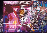 طباعة قماش كتاني أصلي من القطن من Jm Basquiat