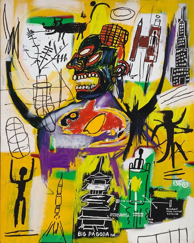 Jm Basquiat Pyro 1984 art print on canvas