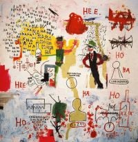 Jm Basquiat Riddle Me This Batman canvas print