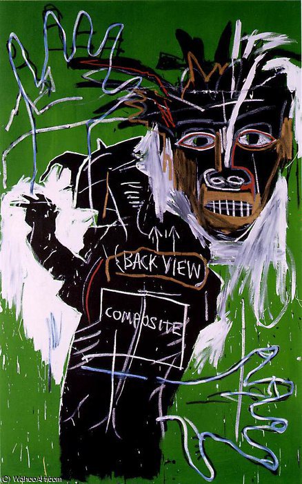 Tableaux sur toile, reproducción de Jm Basquiat Autorretrato como un tacón 2 - 1982