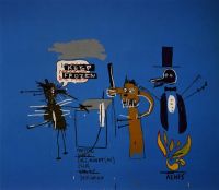 Jm Basquiat The Dingoes الذي يوقف أدمغتهم بطباعة قماش اللثة