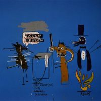 Jm Basquiat Los dingos que aparcan el cerebro con la goma de mascar