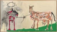 طباعة قماشية من Jm Basquiat The Field بجانب The Other Road