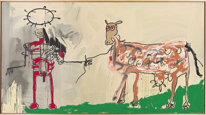 Tableaux sur toile, reproducción de Jm Basquiat El campo al lado del otro camino
