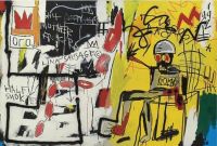 كرسي كهربائي Jm Basquiat بدون عنوان 81-82 طباعة قماش