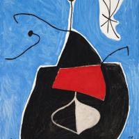 Joan Miro Woman Bird E Canvas - 1978