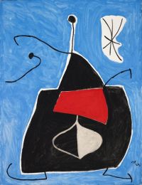 Joan Miro Femme Oiseau E Toile - 1978 canvas print
